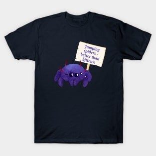 Funny Cute Jumping Spider Dad or Mum Fan Kawaii Pet Sign T-Shirt